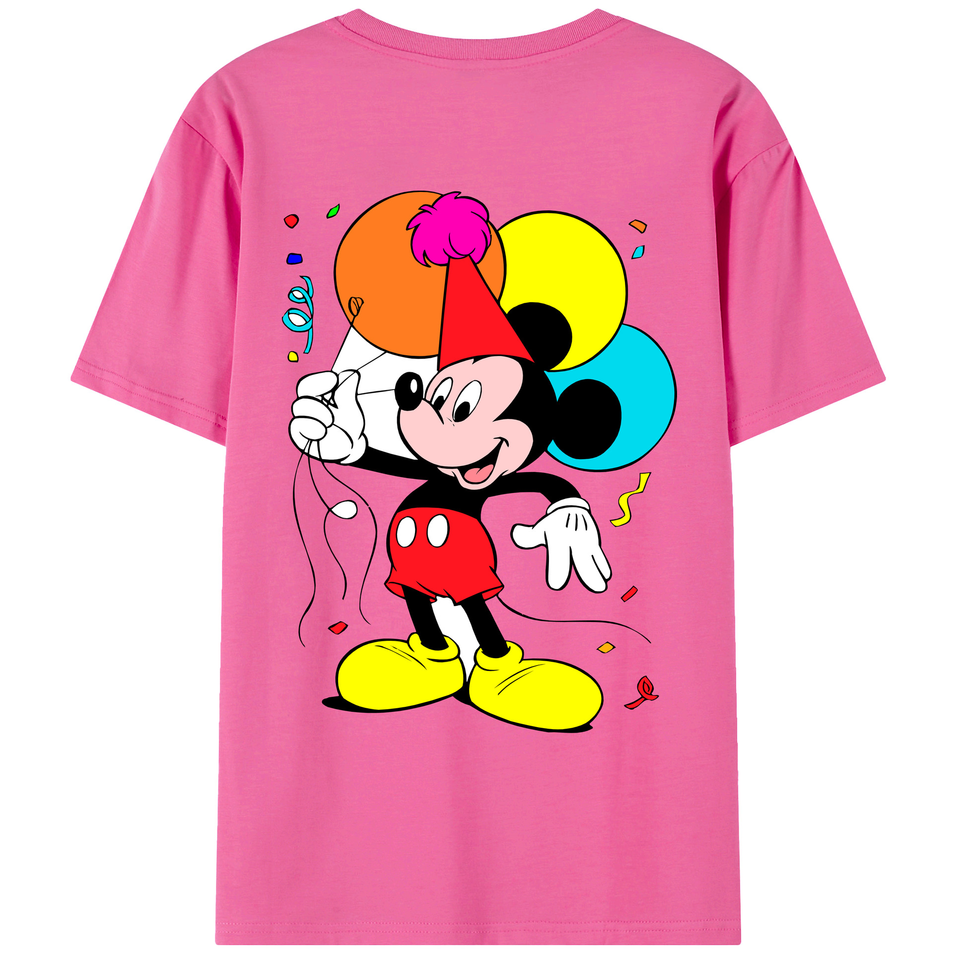 （画像用） ミッキーマウス Mickey Mouse レディース半袖Tシャツ(バックプリント)